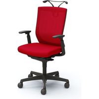 C498ZR FHB8 |オカムラ エスクードメッシュチェアハイ可動肘付 レッド（直送品）