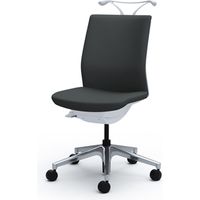 C536YA FBA1 |オカムラ オムネス背クッション肘無ハンガー付 ブラック（直送品）