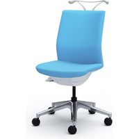 C536YA FEA1 |オカムラ オムネス背クッション肘無ハンガー付 アクアブルー（直送品）