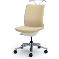 C536YA FEA2 |オカムラ オムネス背クッション肘無ハンガー付 ベージュ（直送品）