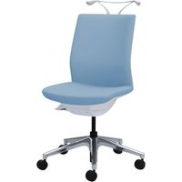 C536YA PB21 |オカムラ オムネス背クッション肘無ハンガー付 ライトブルー（直送品）