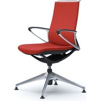 CA85FS FWJ9 |オカムラ モード ミドル アルミ肘 ブラックボディ オレンジレッド（直送品）