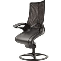 CE73BR FJJ1 |オカムラ レオパード ミドルバックブラックフレーム ブラック（直送品）