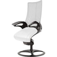 CE73BR FJK2 |オカムラ レオパード ミドルバックブラックフレーム ホワイト（直送品）