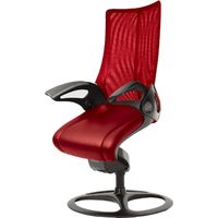 CE73BR FJK7 |オカムラ レオパード ミドルバックブラックフレーム レッド（直送品）