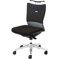 CJ34BR FAM2 |オカムラ フィーゴチェア ミドルバック肘なし ダークグレー+ブラック（直送品）