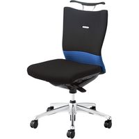 CJ34BR FAM4 |オカムラ フィーゴチェア ミドルバック肘なし ブルー+ブラック（直送品）