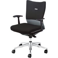 CJ43BR FAM2 |オカムラ フィーゴチェア ミドルバック固定肘 ダークグレー+ブラック（直送品）