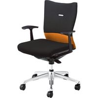 CJ43BR FAM8 |オカムラ フィーゴチェア ミドルバック固定肘 オレンジ+ブラック（直送品）