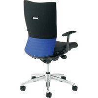 CJ45BR FAM4 |オカムラ フィーゴチェア ハイバック肘付 ブルー+ブラック（直送品）