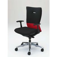 CJ45BR FAM9 |オカムラ フィーゴチェア ハイバック肘付 レッド+ブラック（直送品）