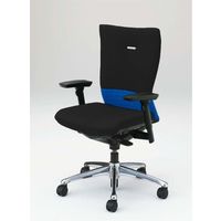 CJ95BR FAM4 |オカムラ フィーゴチェアハイバックアジャスト肘 ブルー+ブラック（直送品）