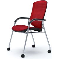 オカムラ コンテッサゲストチェア座メッシュ レッド 636幅×679奥行×984高さ（mm） CM73AB FBH9（直送品）
