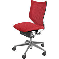 CP33BR FDF9 |オカムラ バロンチェア ローバック肘なし レッド（直送品）