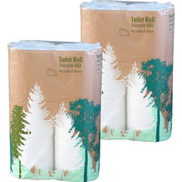 2倍巻 トイレットペーパー 6ロール入 再生紙 ダブル 60m ロハコオリジナルトイレットロール ロングタイプ 1セット（2パック）（イチオシ） オリジナル