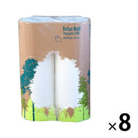2倍巻 トイレットペーパー 6ロール入 再生紙 シングル 120m ロハコオリジナルトイレットロール ロングタイプ 1箱（8パック）（イチオシ） オリジナル
