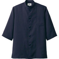 チトセ 7756 シングルコックシャツ（五分袖）[兼用] 3L 7756_C-5ネイビー_3L（取寄品）