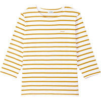 チトセ AS8253 バスクシャツ（七分袖）〔兼用〕 LL AS8253_C-8ホワイト×ゴールド_LL（取寄品）