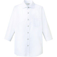 チトセ EP7822 ワイドカラーシャツ（七分袖）[兼用] 3L EP7822_C-1ホワイト_3L（取寄品）