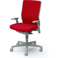 C485GR FFW8 |オカムラ エスクードチェアハイバック可動肘付 レッド（直送品）