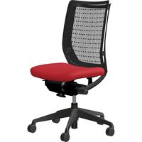 CW61ZA FBA9 |オカムラ ヴィスコンテチェア ハイバック肘なし レッド  （直送品）