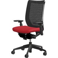CW82ZA FBA9 |オカムラ ヴィスコンテチェア ハイバック可動肘 レッド（直送品）