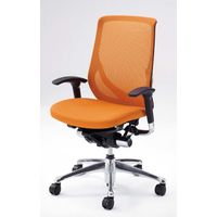 CY95ZT FHT4 |オカムラ ゼファーチェア可動肘ブラックF オレンジ（直送品）