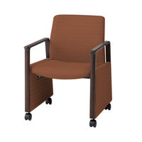 オカムラ EX-42L 応接会議椅子 ブラウン 610幅×630奥行×815高さ（mm） D242LA FR78（直送品）