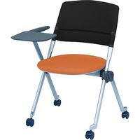 オカムラ リータチェアブラックシェルタブレット付 オレンジ 610幅×725奥行×450座高×820高さ（mm） H161SC FX27（直送品）