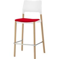 オカムラ 3600ARN ハイチェア レッド 530幅×540奥行×1095高さ×740座高（mm） L103RC FS39（直送品）