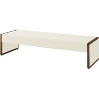 オカムラ L-40E 3人用ベンチ 総張り ホワイト 1710幅×620奥行×420座高（mm） L340BC PC81（直送品）