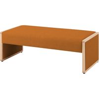 オカムラ L-40E 2人用ベンチ 総張り パンプキン 1160幅×620奥行×420座高（mm） L340BM F010（直送品）