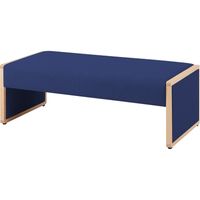 オカムラ L-40E 2人用ベンチ 総張り ブルーベリー 1160幅×620奥行×420座高（mm） L340BM F014（直送品）