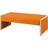 オカムラ L-40E 2人用ベンチ 総張り マーマレード 1160幅×620奥行×420座高（mm） L340BM F016（直送品）