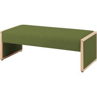 オカムラ L-40E 2人用ベンチ 総張り スモークグリーン 1160幅×620奥行×420座高（mm） L340BM FMV1（直送品）