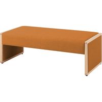オカムラ L-40E 2人用ベンチ 総張り スモークオレンジ 1160幅×620奥行×420座高（mm） L340BM FMV3（直送品）