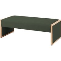 オカムラ L-40E 2人用ベンチ 総張り ダークグリーン 1160幅×620奥行×420座高（mm） L340BM FXW5（直送品）