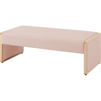 オカムラ L-40E 2人用ベンチ 総張り ペールピンク 1160幅×620奥行×420座高（mm） L340BM FXW8（直送品）
