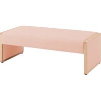 オカムラ L-40E 2人用ベンチ 総張り ローズ 1160幅×620奥行×420座高（mm） L340BM PB23（直送品）