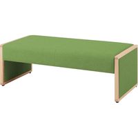 オカムラ L-40E 2人用ベンチ 総張り オリーブグリーン 1160幅×620奥行×420座高（mm） L340BM PB28（直送品）