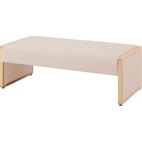 オカムラ L-40E 2人用ベンチ 総張り ペールベージュ 1160幅×620奥行×420座高（mm） L340BM PB32（直送品）
