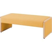 オカムラ L-40E 2人用ベンチ 総張り イエローオーカー 1160幅×620奥行×420座高（mm） L340BM PB36（直送品）