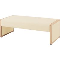 オカムラ L-40E 2人用ベンチ 総張り アイボリー 1160幅×620奥行×420座高（mm） L340BM PC76（直送品）