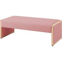 オカムラ L-40E 2人用ベンチ 総張り ピンク 1160幅×620奥行×420座高（mm） L340BM PC78（直送品）