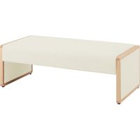 オカムラ L-40E 2人用ベンチ 総張り ホワイト 1160幅×620奥行×420座高（mm） L340BM PC81（直送品）