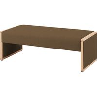 オカムラ L-40E 2人用ベンチ 総張り ダークブラウン 1160幅×620奥行×420座高（mm） L340BM PC86（直送品）