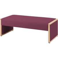 オカムラ L-40E 2人用ベンチ 総張り ダークレッド 1160幅×620奥行×420座高（mm） L340BM PC91（直送品）