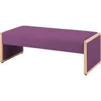 オカムラ L-40E 2人用ベンチ 総張り パープル 1160幅×620奥行×420座高（mm） L340BM PC94（直送品）
