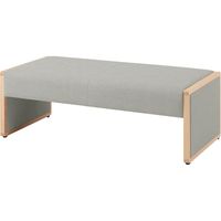 オカムラ L-40E 2人用ベンチ 総張り ライトグレー 1160幅×620奥行×420座高（mm） L340BM PC97（直送品）