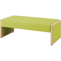 オカムラ L-40E 2人用ベンチ 総張り ライムグリーン 1160幅×620奥行×420座高（mm） L340BM PD32（直送品）